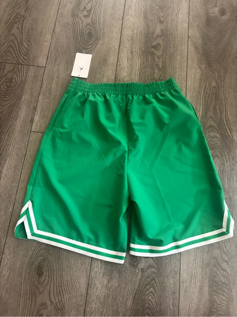 Jordan Green Athletic Basketball Shorts with White Trim